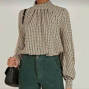 Stone Goya Eddy balloon sleeve blouse in multicolor size xxs